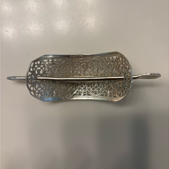 Vintage w. Germany Silver hair clip - Picture 2 of 5